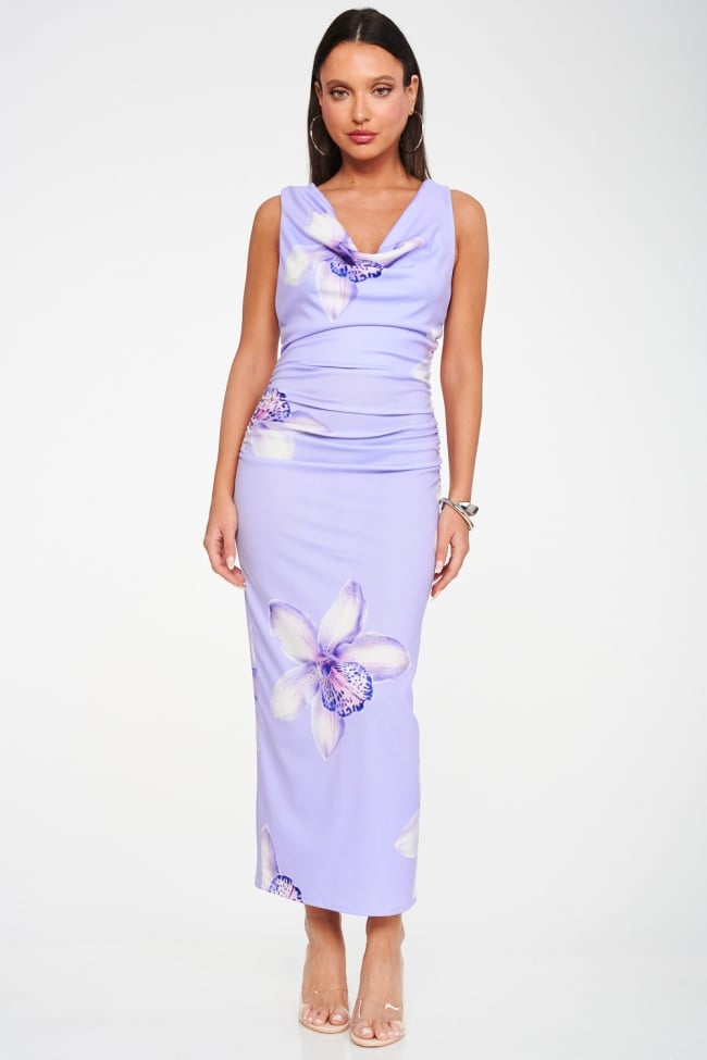 Φόρεμα Maxi Ντραπέ Floral