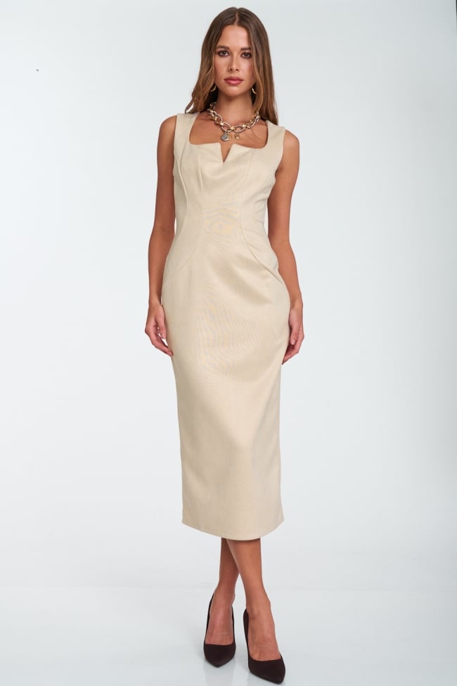 Φόρεμα Midi Suede
