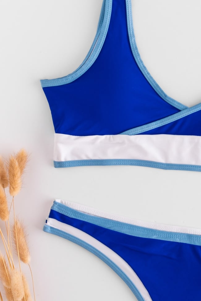Μαγιό μπικίνι αθλητικό τρίχρωμο
