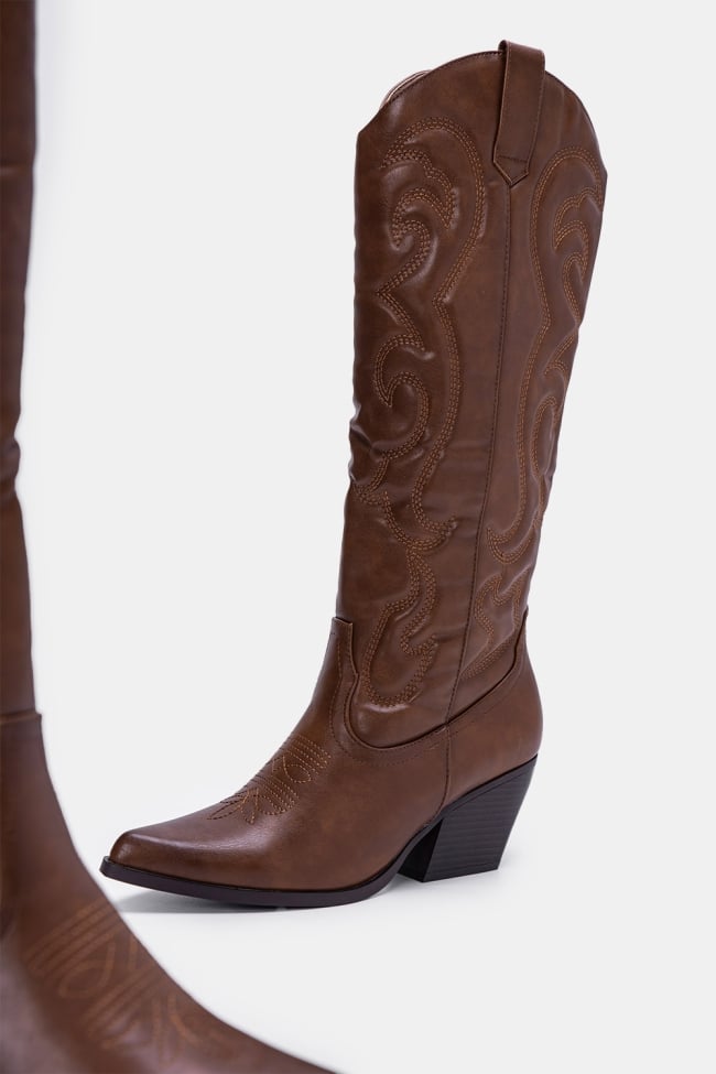 Μπότες Cowboy Δερματίνη