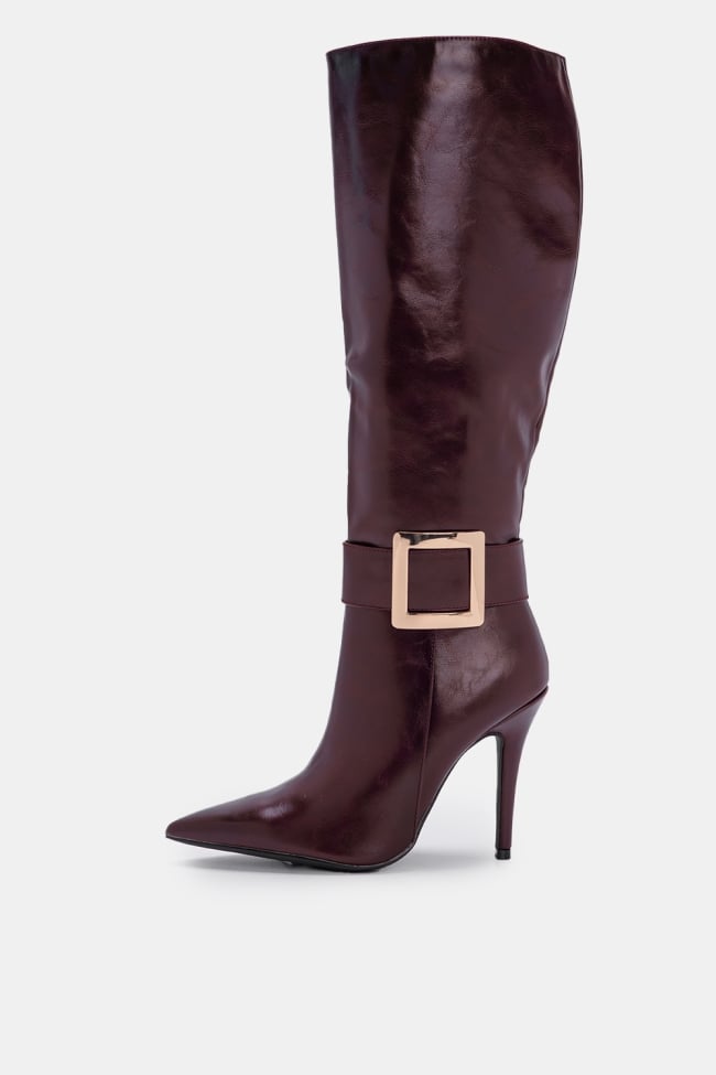 Μπότες Δερματίνη με Αγκράφα