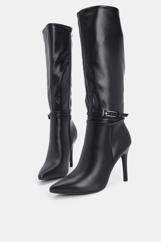 Μπότες Δερματίνη με Λουράκι