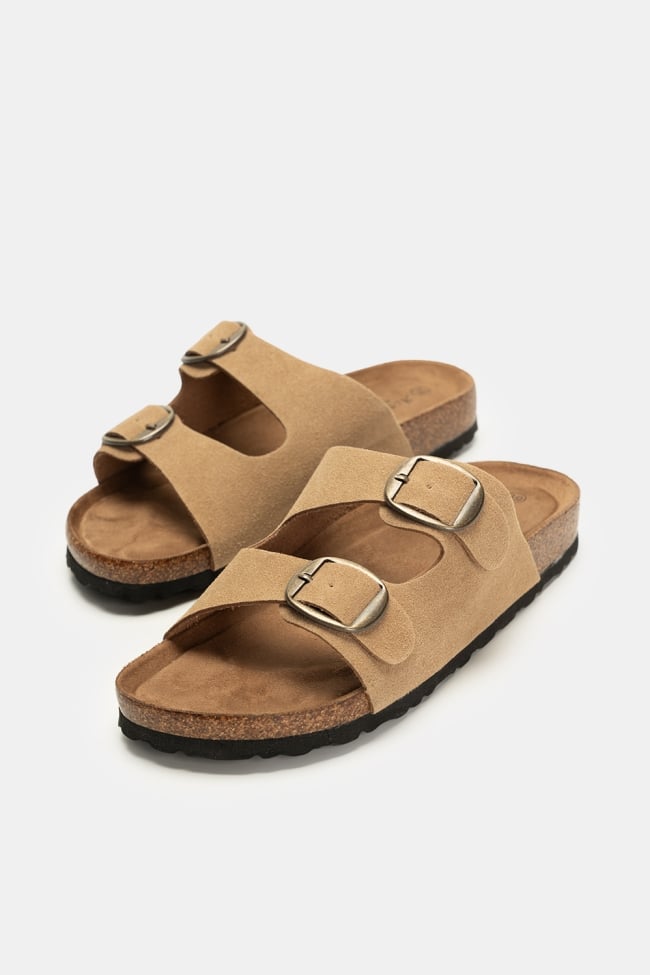 Slippers with Double Buckle