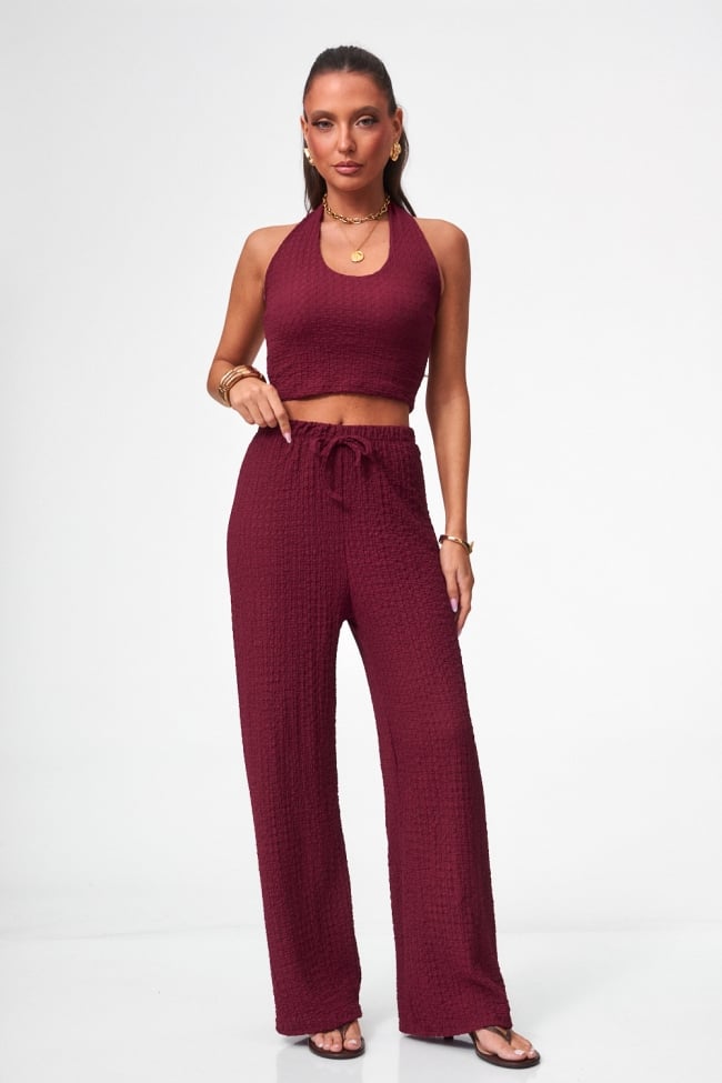 Set Top Εξώπλατο & Παντελόνα Γκοφρέ