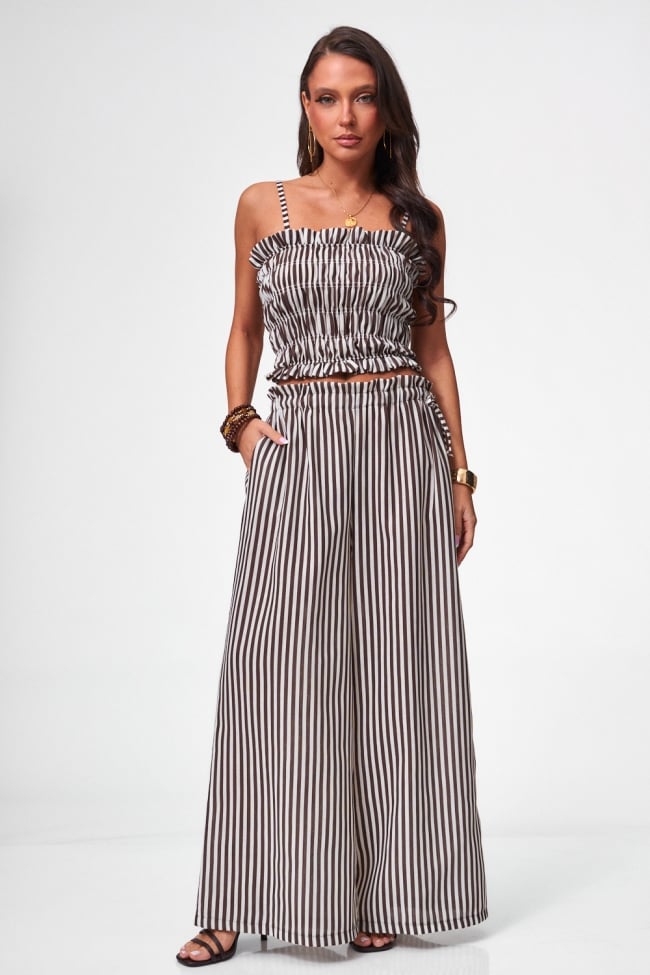 Set Top & Skirt with Stripe